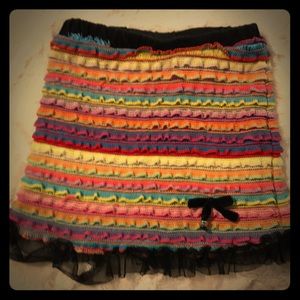 Rainbow polyester boutique skirt. Girls size 5